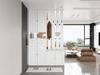 Wardrobe Set, Wall Wardrobe; Wardrobe Set with Shoe Bench and Shoe Cabinet, 4 Hooks, 6 Doors, 2 Drawers, White Hallway Furniture (W110×H180×D37cm)