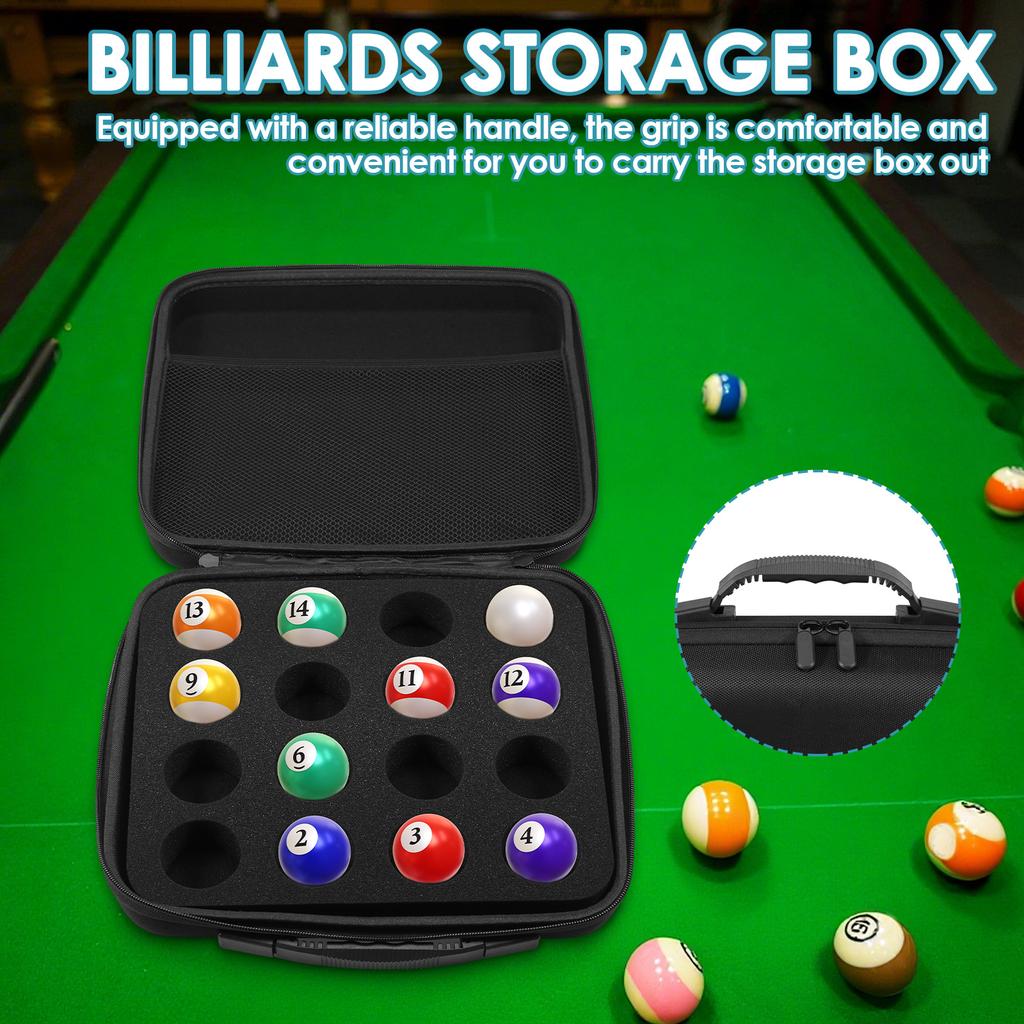 16/32 Grids Billiard Balls Bag Travel Pool Ball Storage Case Sponge Padded Portable SnookerBilliard Organizer Accessories