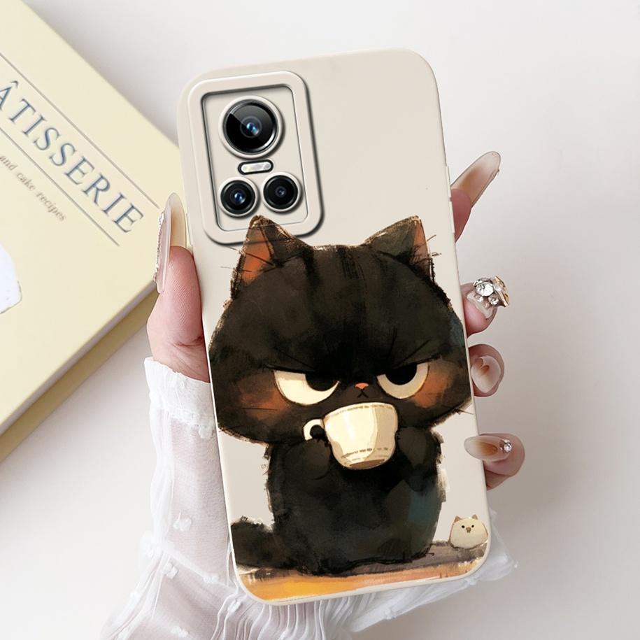 For Realme GT Neo 3 Case Lovely Panda Rabbit Dog Duck Soft Liquid Silicone Shockproof Bumper For Realme GT Neo3 150W Phone Cases
