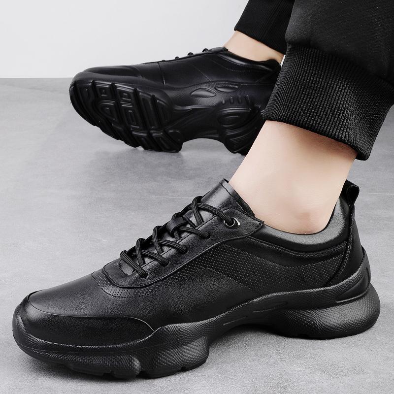 Fashion Luxury Brand Genuine Leather Men's Casual Trainers Non Slip Outdoor Casual Shoes Man Classic New Handmade Leisure Walk Sneakers