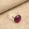 Kashmiri Red Ruby Gemstone Handmade 925 Sterling Silver Ring Jewelry For Her
