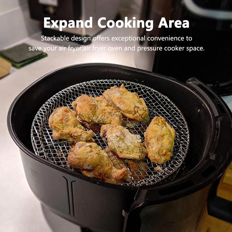 3-слойная стойка для обезвоживания фритюрницы, штабелируемая, экономящая пространство, нержавеющая сталь 304 для скороварок