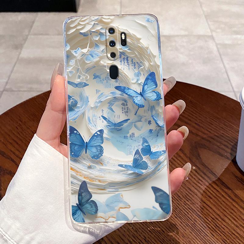 Для Oppo A5 2020 CPH1959 Чехол A9 2020 Эстетичный Милый Кот Мультяшный Прозрачный Силиконовый Чехол для Телефона Oppo A9 2020 Задняя Крышка CPH1937