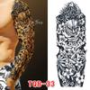 Водонепроницаемые наклейки-татуировки на всю руку с цветочным узором - Дизайн для Европы и Америки
