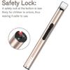 Electronic Candle Lighter Arc Windproof Flameless Usb Rechargeable Lighter With Safe Button For Home Kitchen Champagne Gold Old Model