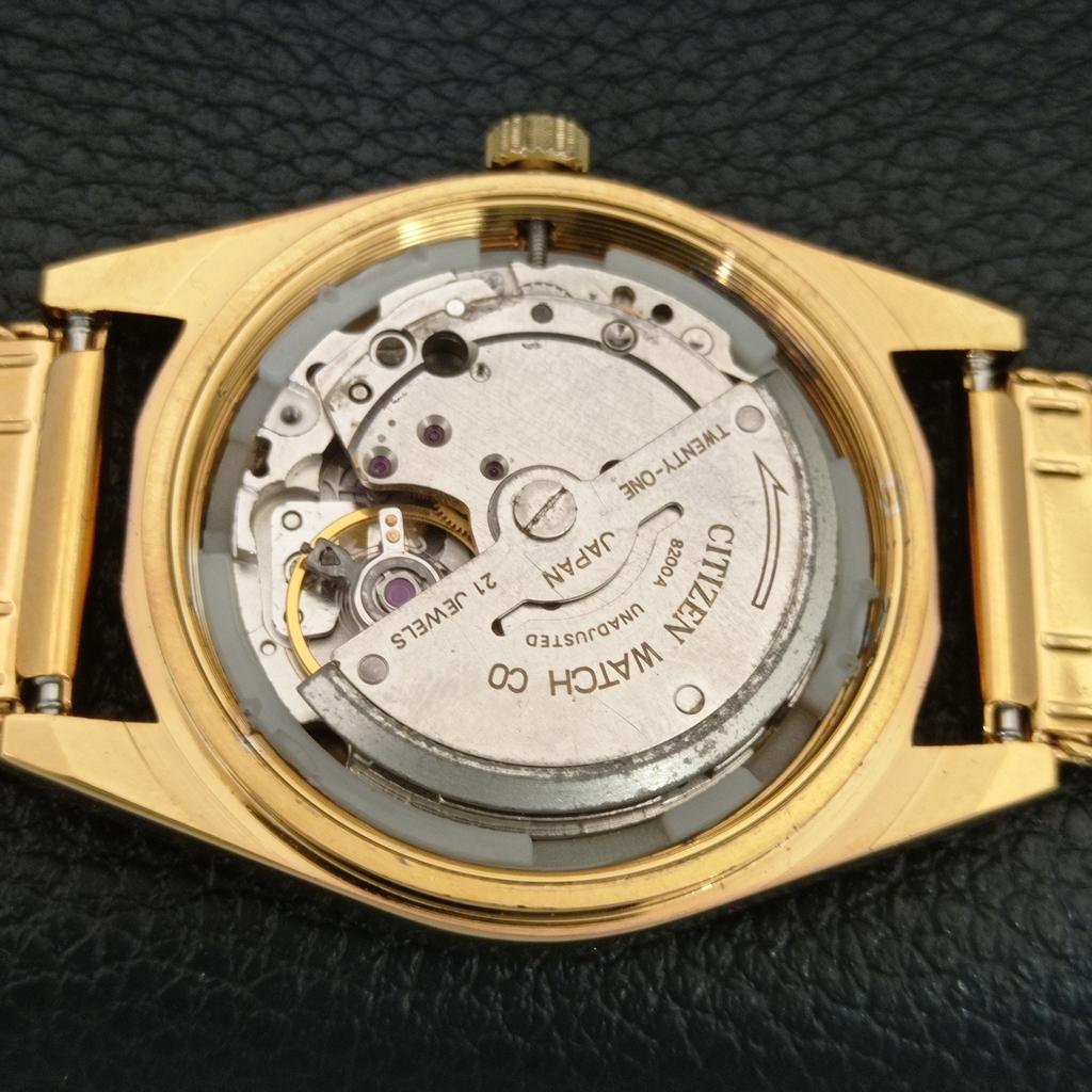 ВИНТАЖНЫЕ ОТРЕМОНТИРОВАННЫЕ МУЖСКИЕ ЧАСЫ CITIZEN AUTOMATIC 8200 ЯПОНИЯ СЕРЫЙ ЦИФЕРБЛАТ a445272-1