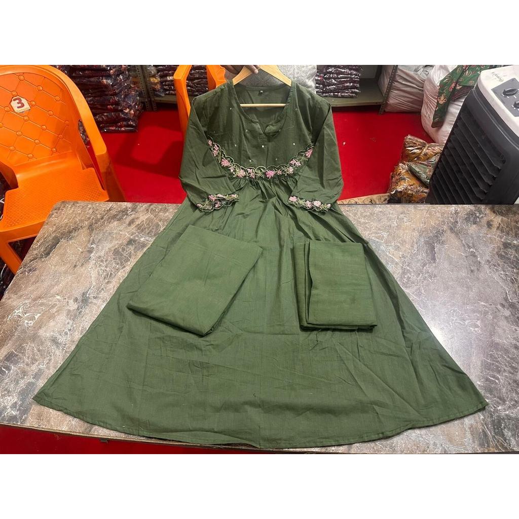 Индийский женский А-силуэт Курта Брюки Дупатта Комплект Болливуд Топ Туника Курти Сальвар Костюм SC-2204a