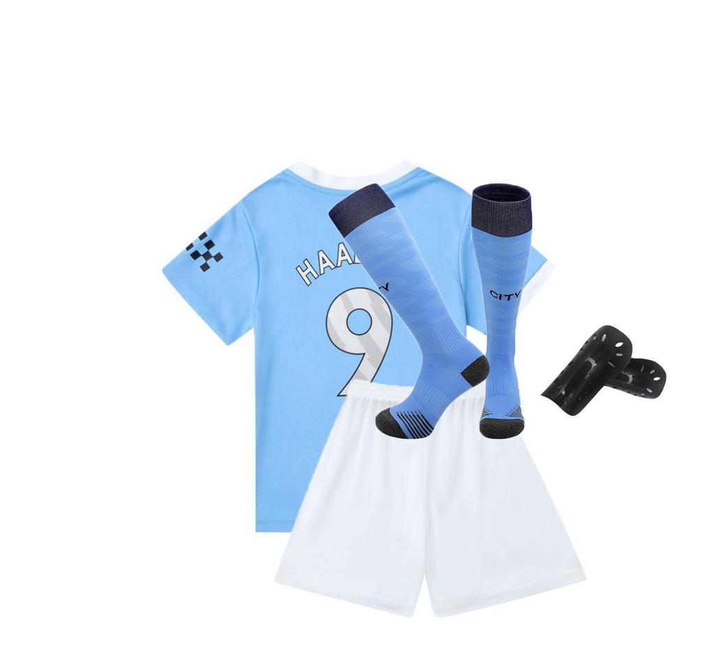 25-26 Man C Home Court No. 9 Football Jersey Children'S Jersey Children'S Clothing Size 14-3Xl