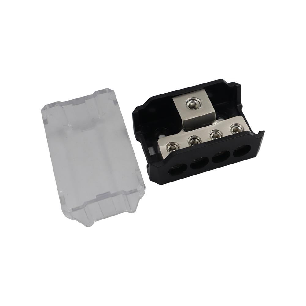 Car Audio Modified Ground Wire Splitter 4-way Power Distribution Block 1out 4 T-type Splitter Box Hub