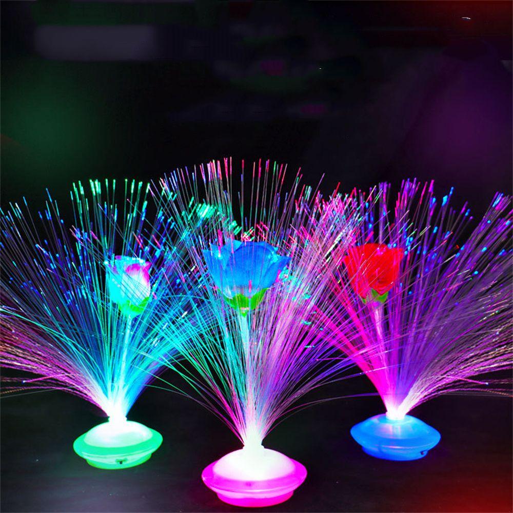 Flashing Holiday Home Decor LED Fiber Optic Light Christmas Decoration Night Lamp Multicolor