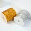 Elastic Cords Metallic Stretch Cords Gold Elastic String Braiding Rope for Craft Gift Wrapping Christmas Jewelry Making