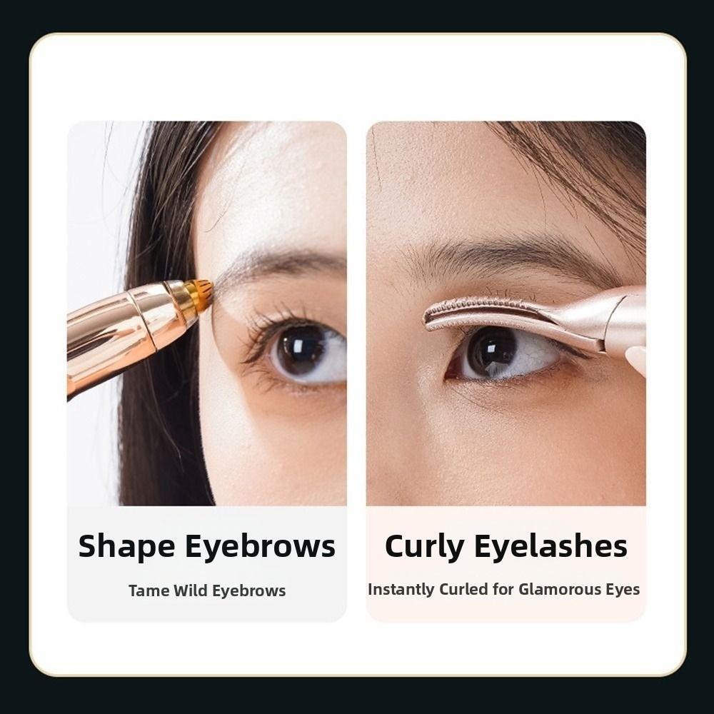 Dual Head Heated Eyelash Curler Two-Gear Temperature Adjustment 2 in1 Eyelash Clip  Party