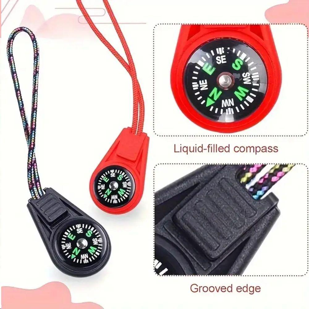 Multifunctional Mini Survival Compass Keepsake Lanyard Compass Hiking Tool Hiking Compass Outdoor
