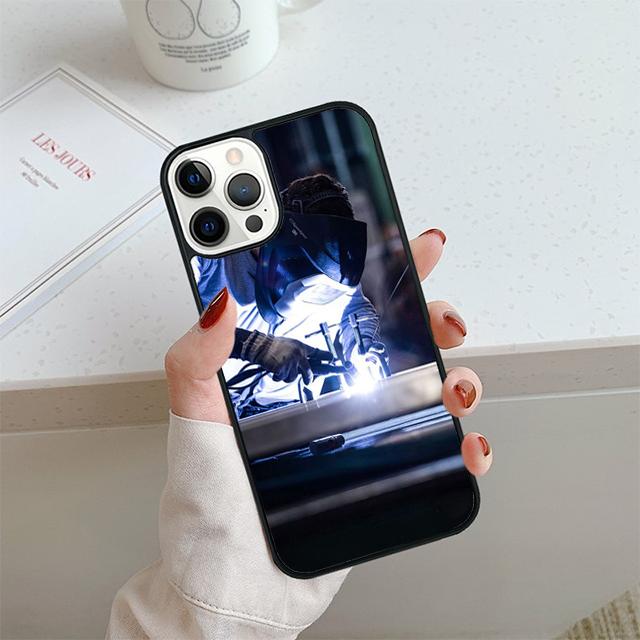 Welder Welding Hot Metal Worker Phone Case For iPhone 17 Air 13 12 14 15 16 Cover For Apple Pro Max 6S Plus