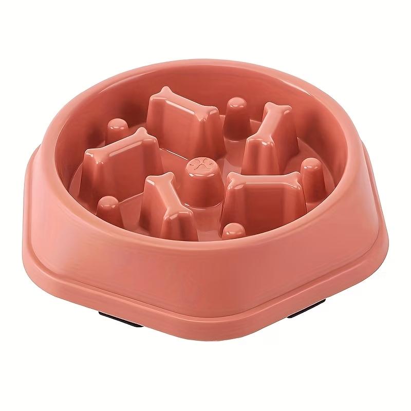 Slow Feed Dog Bowl,Slip-Resistant Design, Promotes Healthy Eating by Reducing Choking & ABS Plastic Pet Food Dish for Puppies