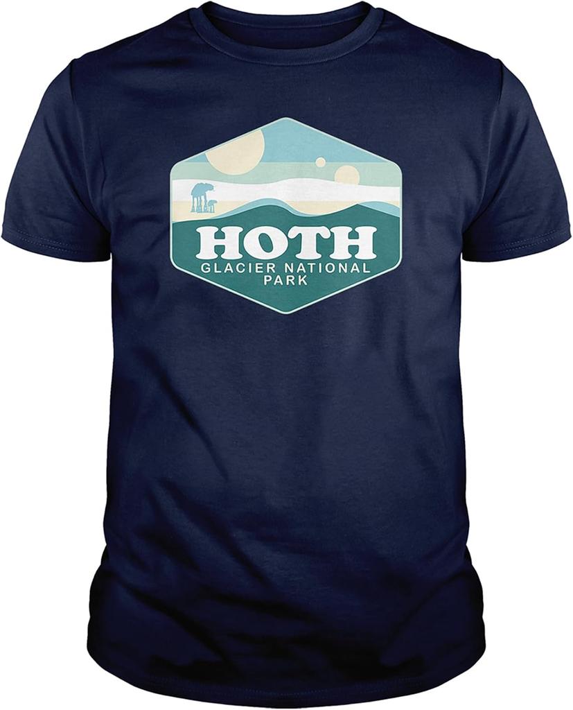 BustedTees Hoth National Park T-Shirt Men and Womens Quality Men's Unisex Shirts