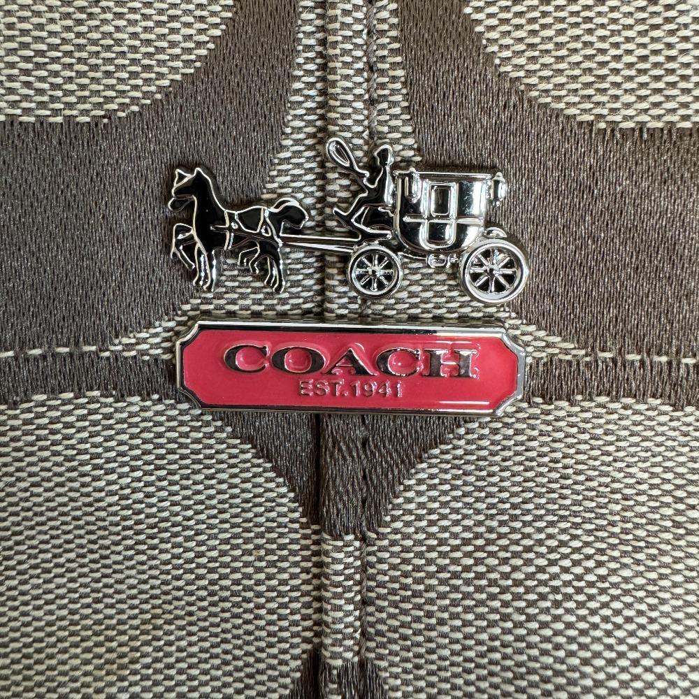 Coach 18903 Фирменная холщовая сумка через плечо бежевый холст Женская Б/У