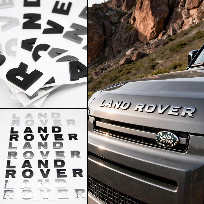 3D ABS Range Rover Car Bonnet Letters Logo Badge Emblem Stickers Accessories For Land Rover Discovery Defender Sport Evoque HSE BQ7