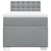 Maison Exclusive - Sommier à lattes de lit avec matelas Gris clair 90x200 cm Tissu