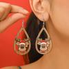 Trendy Snowflake & Santa Wooden Christmas Earrings