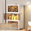 MuichiStorage Cabinet Folding Storage Box Door-Type Container Space-Saving Easy Assembly Closet Case Casters Semi-Transparent Door Stylish White Large