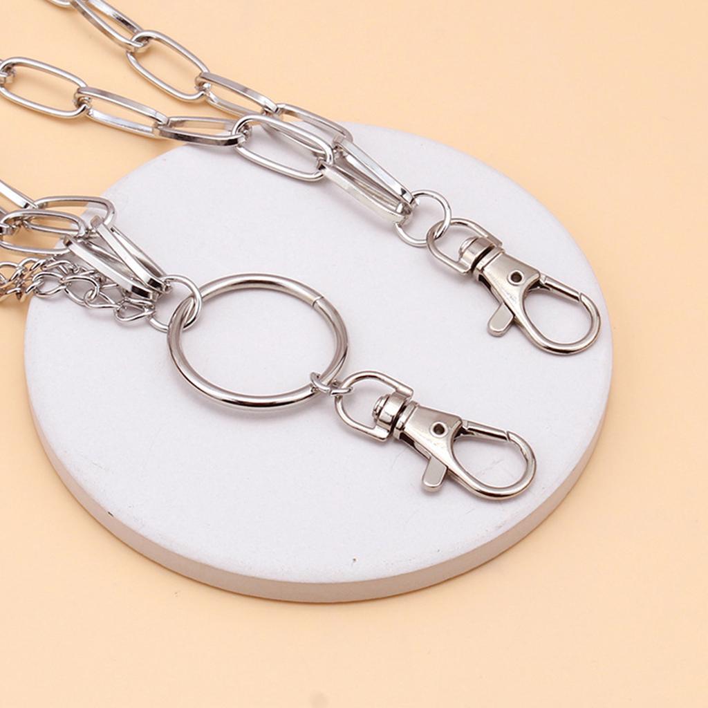 Цепь для брюк Панк Цепь для джинсов Кошелек Ювелирные изделия Унисекс Украшение для брюк Эстетичная цепь в виде сердца и крыльев для вечеринки/повседневной носки