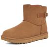 UGG Slip-On Round Toe Short Snow Boots Unisex Boots Chestnut 1166776-CHE