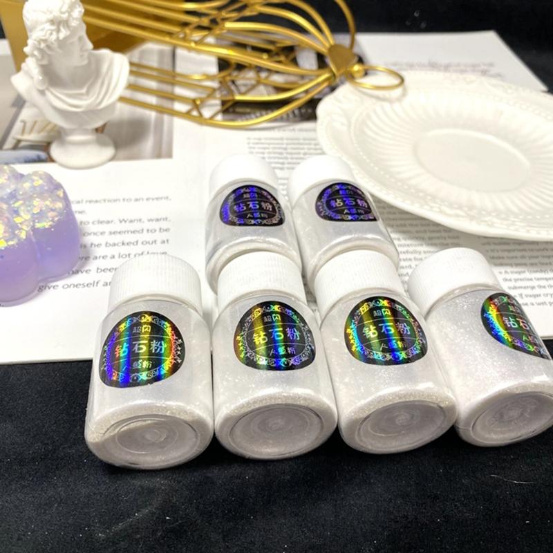 Порошок Алмазный Ручной Работы DIY Жемчужный Порошок Блестки Прозрачный Кристалл Эпоксидная Смола AB Клей Материалы для Подбора Цвета Упаковка