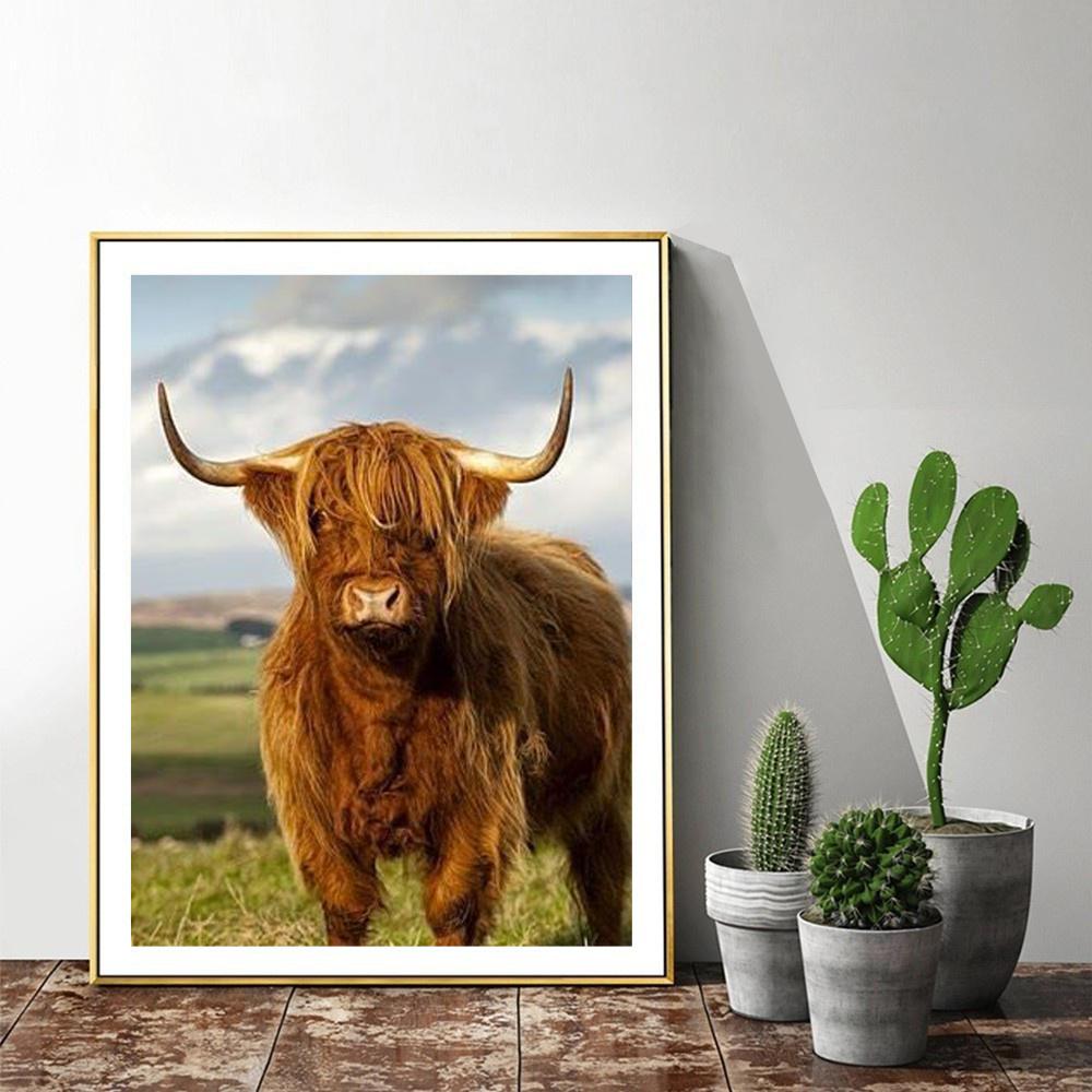 Алмазная картина Корова 5D Алмазная мозаика Вышивка крестом Алмазные точки Картина Мозаика