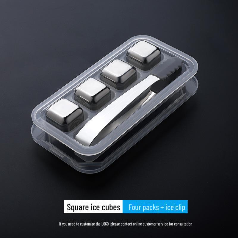 Набор кубиков льда для быстрой заморозки из нержавеющей стали 304 для виски и вина - креативный подарок