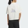 adidas Спортивная одежда Летняя коллекция 25 Удобная Мягкая Минималистичная Повседневная Футболка с коротким рукавом Женские топы Белый JN0700