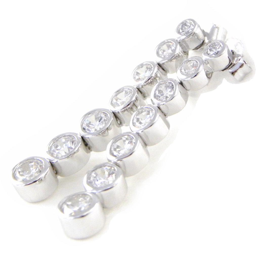 Les Trésors De Lily [C6959] - White 'Goddess' Silver Earrings