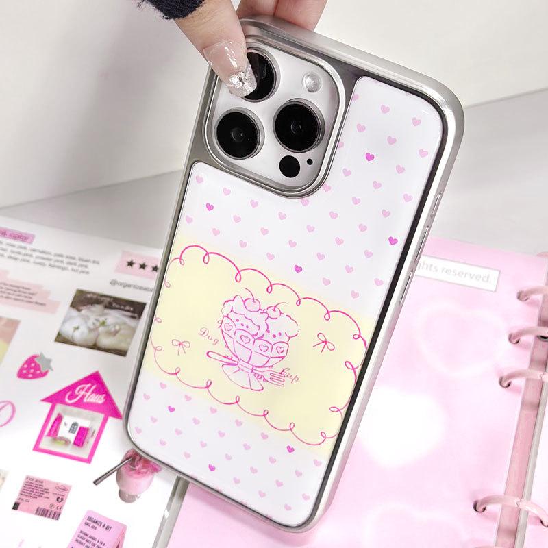 Zhitai Серебристый Гальванизированный Чехол с Капельным Клеем для iPhone 13/15 и Huawei P70 Pro