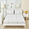Leaf Line Pattern Mattress Three-Piece Digital Printing Mattress Bedding Set Adult Children