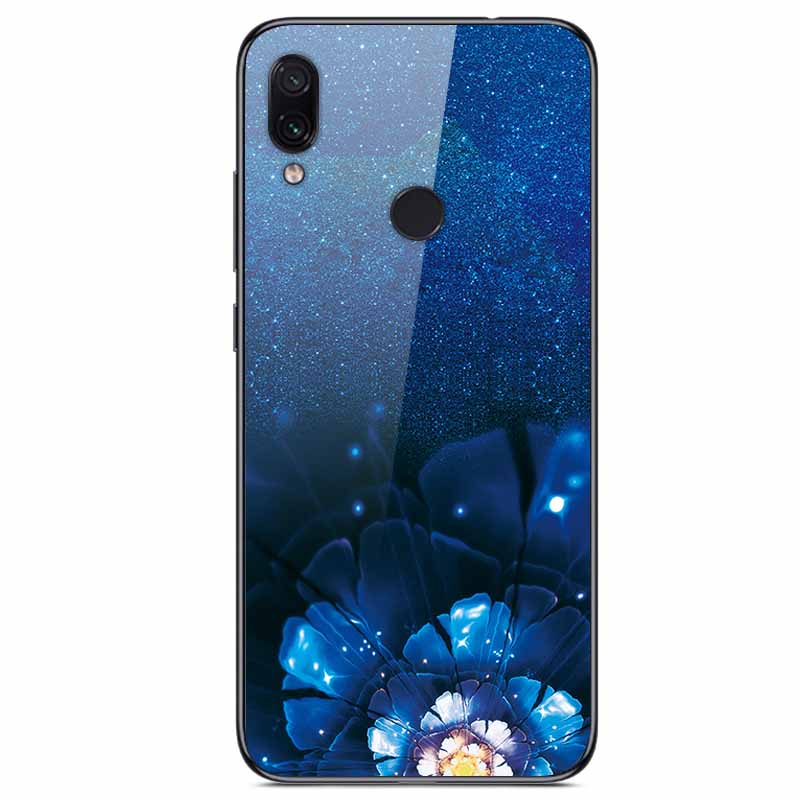 For Redmi Note 7 Cases Note7 Pro Tempered Glass Hard Back Cover For Xiaomi Redmi 7 Pro Phone Case Protective Funda Bumper Note 7