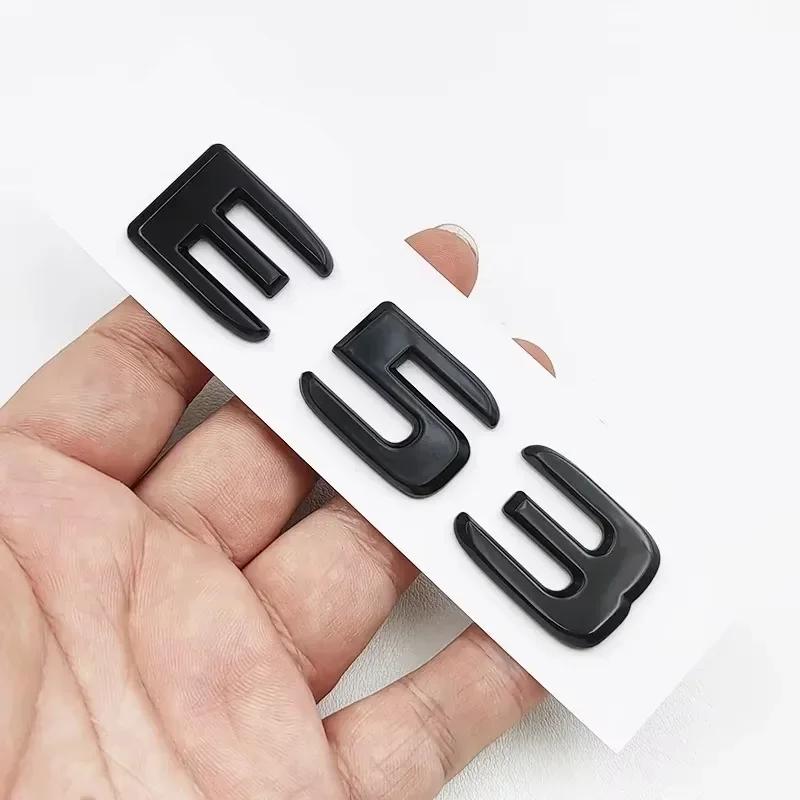 AABII1 3D ABS Black E53 Logo Letters TURBO Badge Car Rear Star Sticker Trunk AMG Emblem For Mercedes Benz AMG W212 W213 E Class