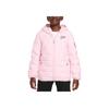 Down Jacket With Hood And Zipper Long Sleeve Kids Jackets Foam-Pink HQ7186-663