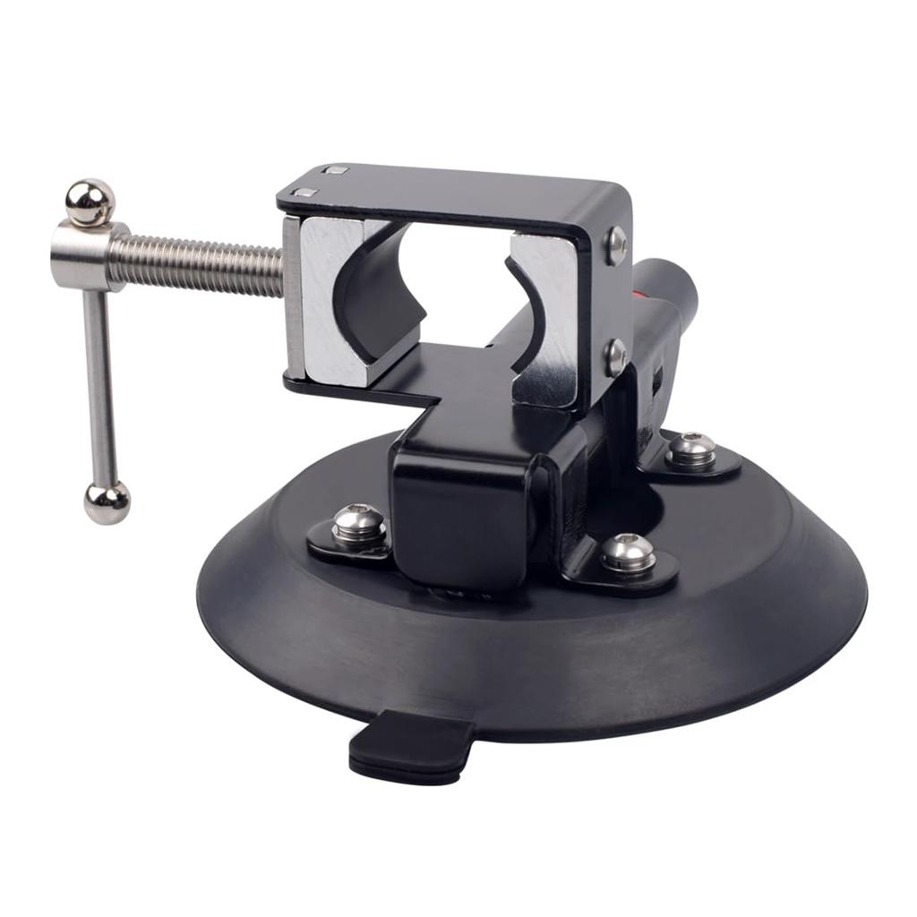 RCRBT Universal Suction Cup Vehicle Flagpole Aluminum for and Black Bracket, Alloy, UTV, ATV, RV, Yacht, Motorcycle,