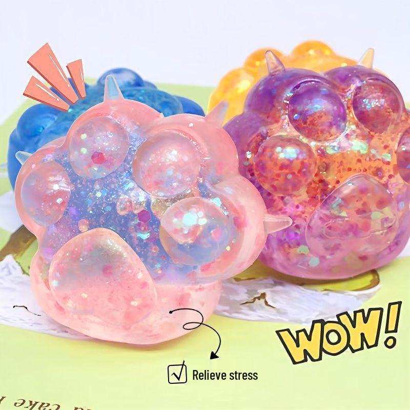 Xiaohongshu Cat Paw Gold Aurora Decompression Squeeze Ball - Slow Rebound Toy