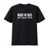 Vintage Style Made in 1943 All Original Parts T Shirt Retro Birthday Present Idea vintage Washed Casual Versatile streetwear