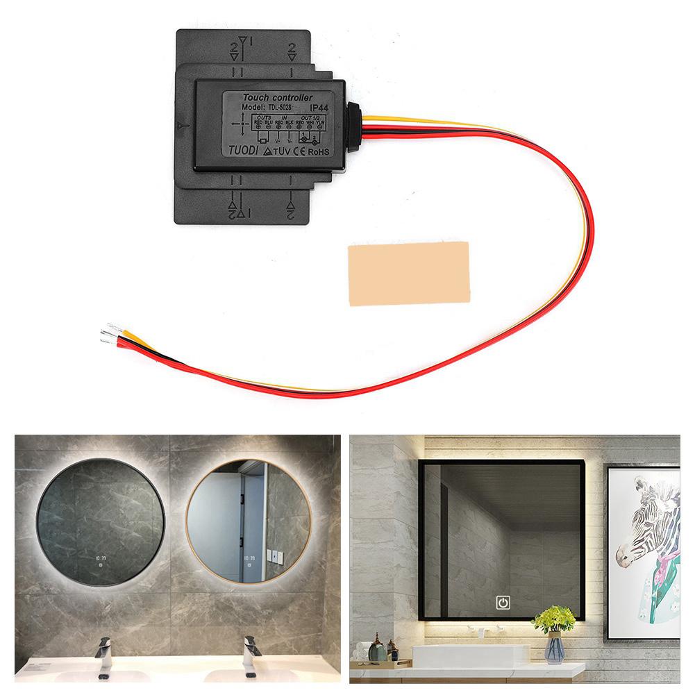 Сенсорный диммер-выключатель для зеркала для лампы Водонепроницаемый Широкий диапазон напряжения 5 В 24 В