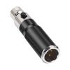 Мини 4-контактный XLR-разъем (мама) на 3-контактный Mini XLR-разъем (папа) для надежного подключения слухового оборудования