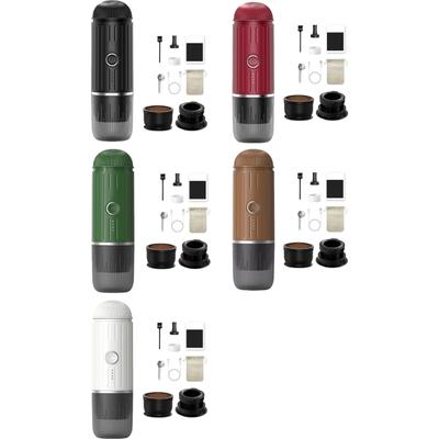 Беспроводная электрическая кофемашина с самонагревающимся эспрессо для использования на открытом воздухе в офисе