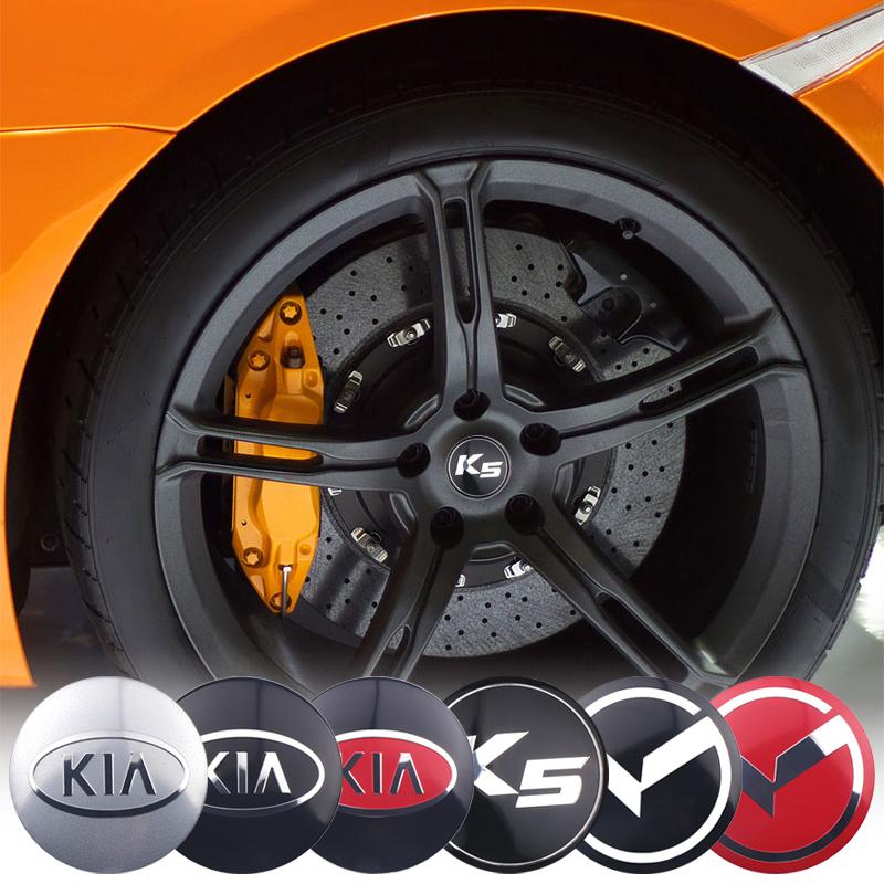 4Pcs Car Wheel Center Caps Badge Tire Hub Sticker Decoration For Kia Sportage K2 Sorento Picanto K6 KX RIO Optima PV5 K4 K3 Ceed cvufy50
