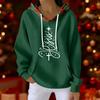 Женский модный повседневный пуловер с рождественским принтом, толстовка с длинным рукавом