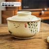 Керамическая миска для рамена с крышкой, безопасная для микроволновой печи, для предотвращения проливания, контейнер для подачи супа и лапши, для дома, ресторана, кухни