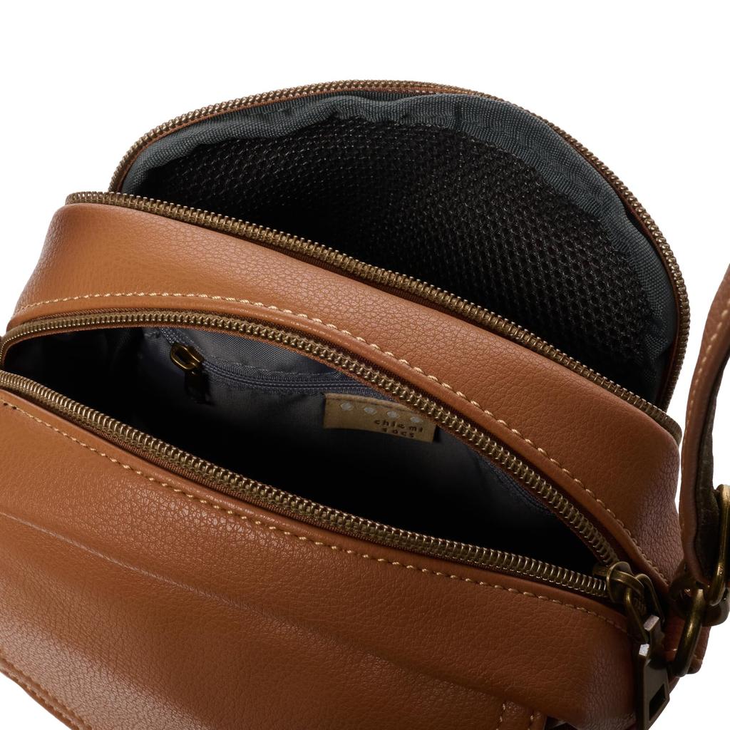Сумка Chiemi Sacs 2-Face 2-Way на плечо с ремнем с логотипом, простым дизайном и функциональными карманами (2402-6249) БежевыйВерблюжий