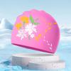 Swimming Caps Fashion Printed Waterproof Silicone Swim Caps Large Size Ear Protection Adult Swim Caps Swimming Pool Accessories