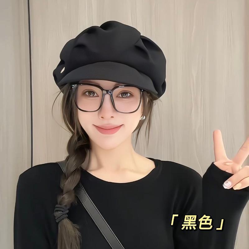 Облачная восьмиугольная шляпа женская для маленького лица шляпа-ведро с медузой большой окружности головы берет нишевый солнцезащитный шляпа-ведро