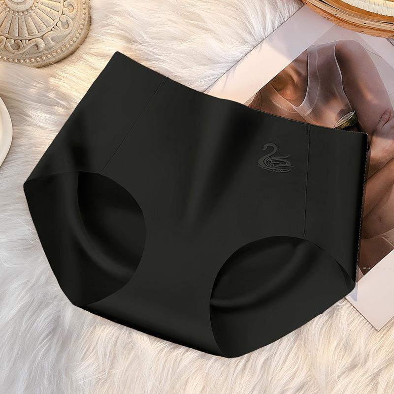 Ледяной шелк Женское нижнее белье Средняя посадка Ледяной шелк 3D Подтягивающие ягодицы Бесшовные хлопковые трусы M-XL